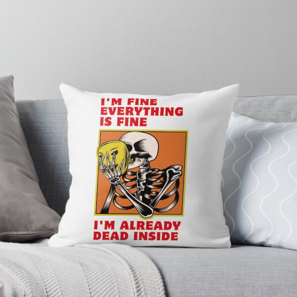 Item preview, Funny Skeleton Shirt Introvert Im Fine Everything Is Fine Dead Inside Halloween Gift designed and sold by E20STUDIO.