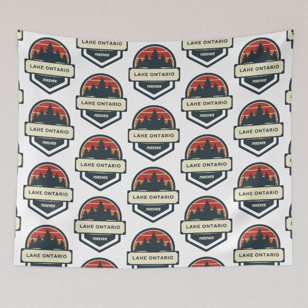 Item preview, Lake Ontario Forever Vintage Great Lakes Outdoor Badge designed and sold by seekingclarity.