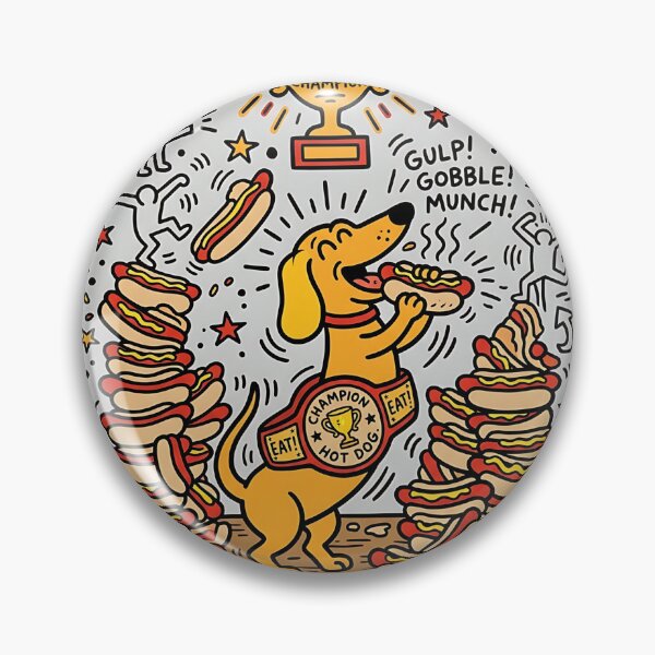 Item preview, Dachshund Hot Dog Eating Champion designed and sold by PictoVibe.