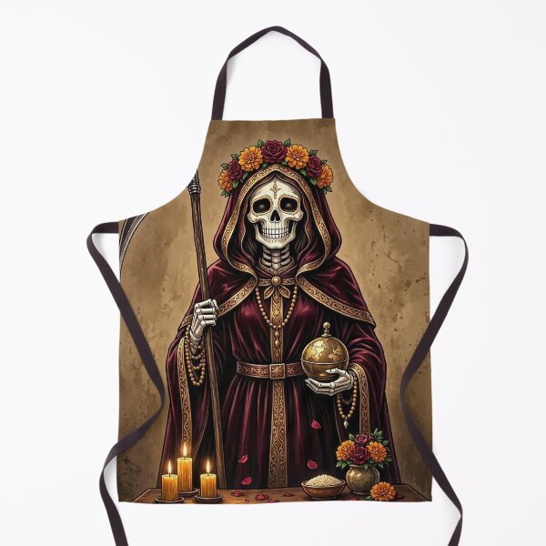 Item preview, Santa Muerte in Red – Mexican Day of the Dead Gothic Art designed and sold by SweetLilith.