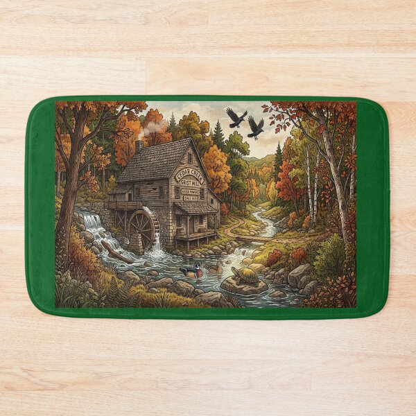 Item preview, Tranquil old mill designed and sold by GAWPAWshop.