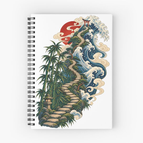 Item preview, The Road That Ended in a Wave – Japanese Ocean, Bamboo & Ukiyo-e Art designed and sold by Substance_life.