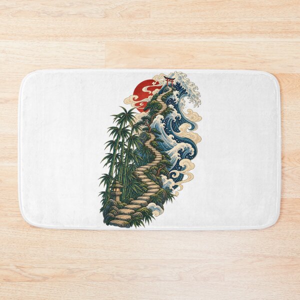Item preview, The Road That Ended in a Wave – Japanese Ocean, Bamboo & Ukiyo-e Art designed and sold by Substance_life.