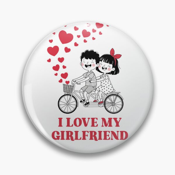 Item preview, I Love My Girlfriend - Romantic Couple Bicycle Hearts designed and sold by FemmePod.