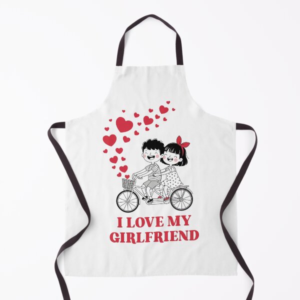 Item preview, I Love My Girlfriend - Romantic Couple Bicycle Hearts designed and sold by FemmePod.