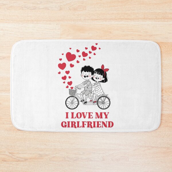 Item preview, I Love My Girlfriend - Romantic Couple Bicycle Hearts designed and sold by FemmePod.