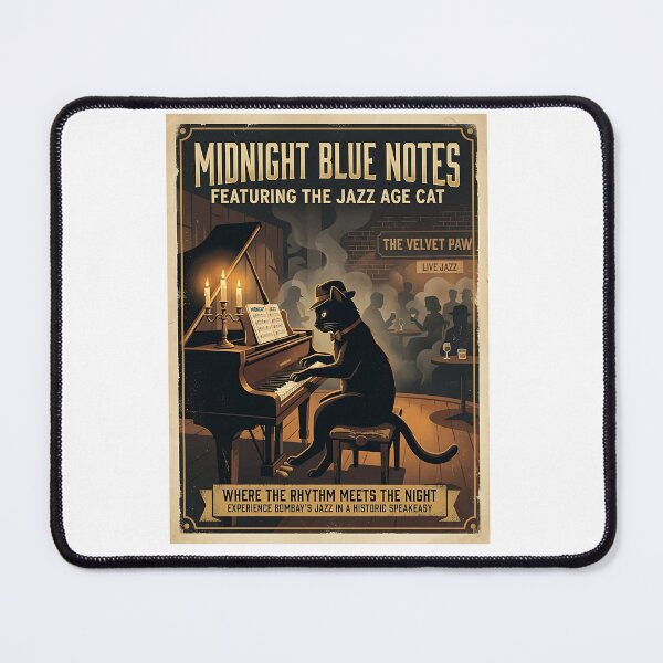 Item preview, Bombay Cat Jazz Pianist Speakeasy designed and sold by PictoVibe.