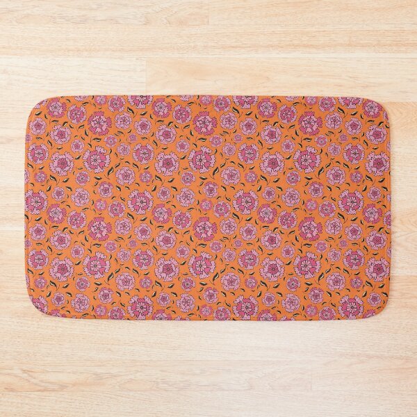 Item preview, floral fancy_pink, peach and mauve designed and sold by Virginia Fitzgerald.