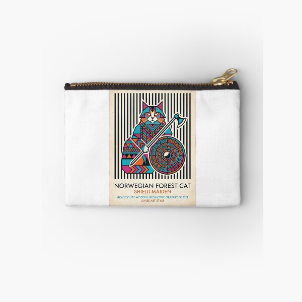 Item preview, Norwegian Forest Cat Viking Shield Maiden designed and sold by PictoVibe.