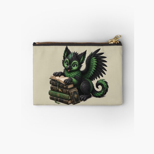 Item preview, Griffin Book Lover Fantasy Creature Cute Reading Griffin Illustration designed and sold by Hatchling Hollow.