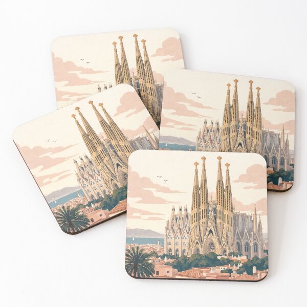 Item preview, Barcelona Spain Minimalist Travel Poster Sagrada Familia  designed and sold by JIGUWORLD.