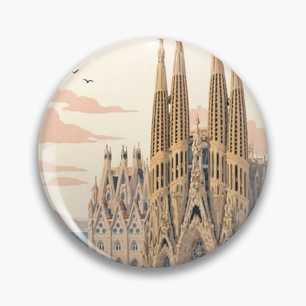 Item preview, Barcelona Spain Minimalist Travel Poster Sagrada Familia  designed and sold by JIGUWORLD.