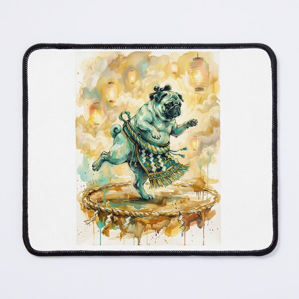Item preview, Pug Sumo Wrestler Dohyo Ring designed and sold by PictoVibe.