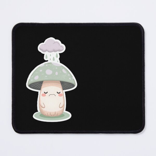Item preview, Sad Mushroom Rain Cloud Cottagecore Sticker Design designed and sold by CalmDownZone ⭐️⭐️⭐️⭐️⭐️.
