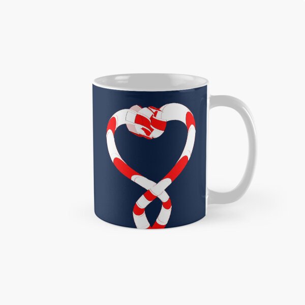 Item preview, Red and White Striped Ribbon Heart Infinity Knot designed and sold by MAMA.art.Rio <Marsailhe_Milward>.