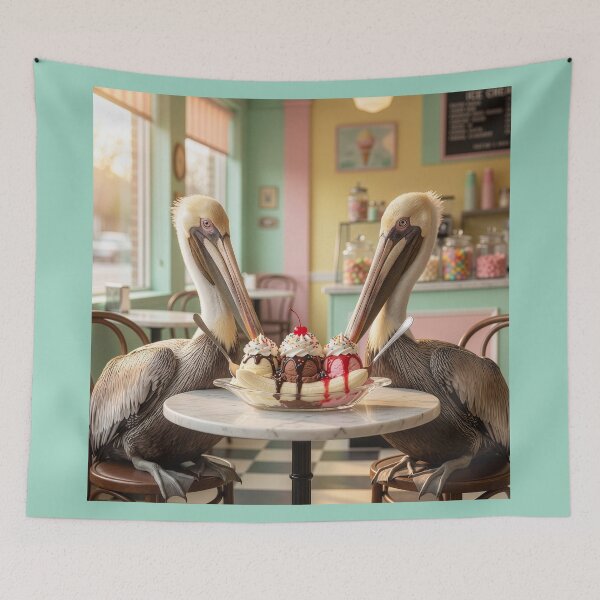 Item preview, Pelicans Enjoy a Banana Split designed and sold by Tridentulus.