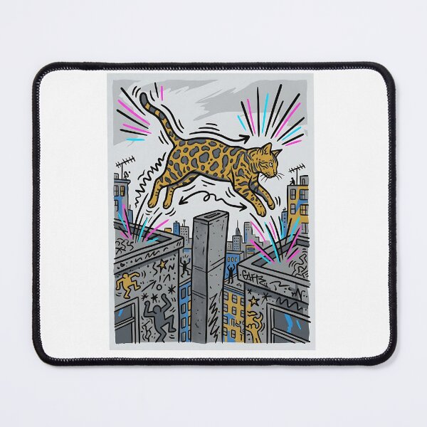 Item preview, Bengal Cat Parkour Traceur Rooftops designed and sold by PictoVibe.