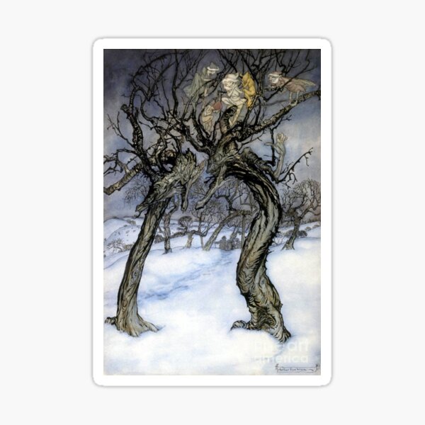 Whispering Trees - Arthur Rackham Sticker