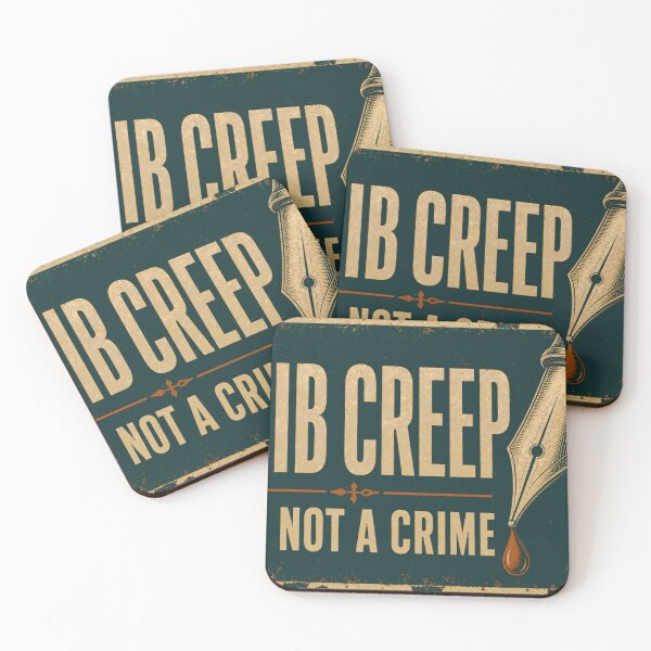 Item preview, Nib Creep Is Not A Crime Enamel Sign designed and sold by BoosterShop.