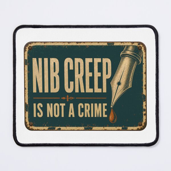Item preview, Nib Creep Is Not A Crime Enamel Sign designed and sold by BoosterShop.