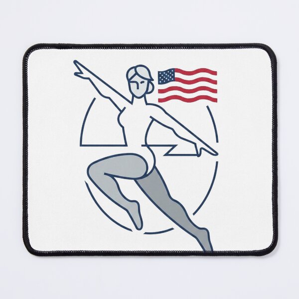 Item preview, Dynamic Olympic Runner with US Flag Logo designed and sold by funspms.
