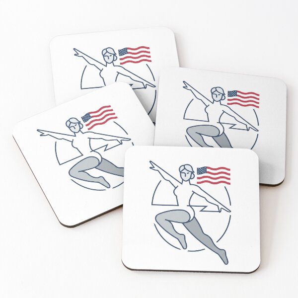 Item preview, Dynamic Olympic Runner with US Flag Logo designed and sold by funspms.
