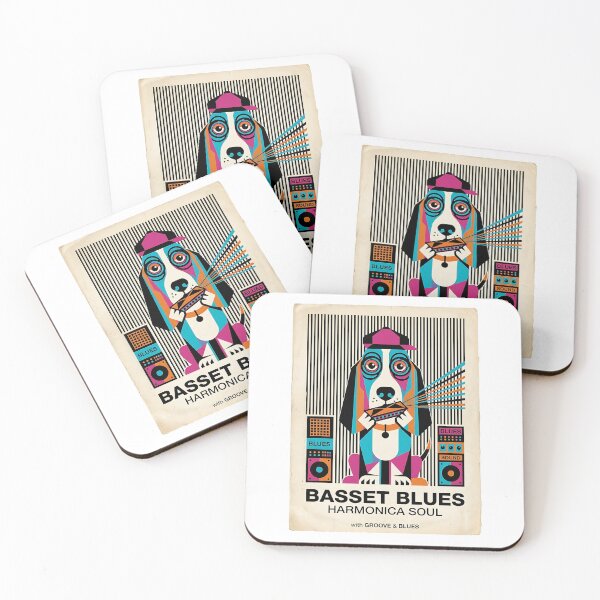 Item preview, Basset Hound Blues Harmonica Player designed and sold by PictoVibe.