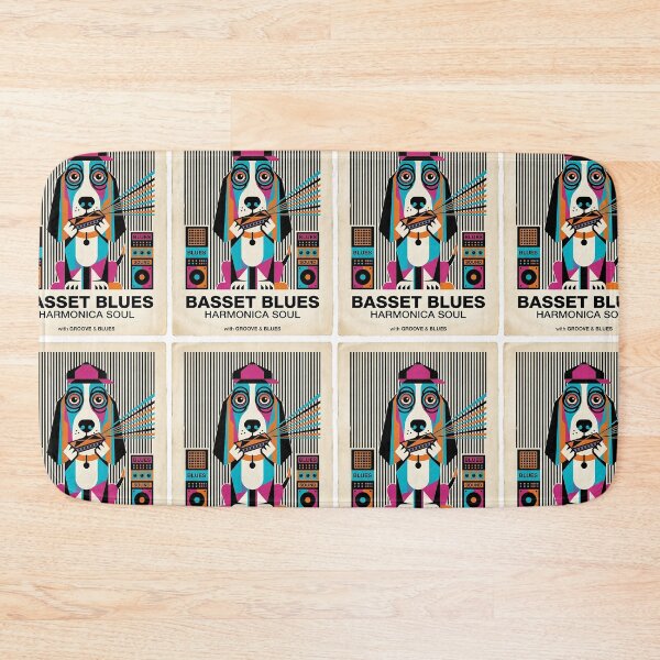 Item preview, Basset Hound Blues Harmonica Player designed and sold by PictoVibe.