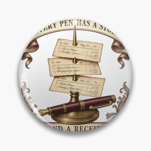 Item preview, Every Pen Has A Story And A Receipt Emblem designed and sold by BoosterShop.