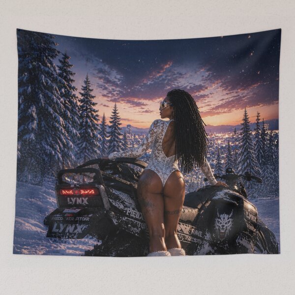 Item preview, Jinete de invierno | Arte de aventuras en la nieve estilo anime designed and sold by TedKentPhoto.