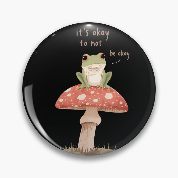 Item preview, Melancholic Frog Mushroom Cottagecore Sticker Design designed and sold by CalmDownZone ⭐️⭐️⭐️⭐️⭐️.