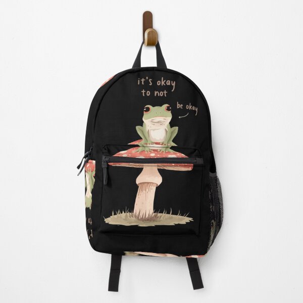 Item preview, Melancholic Frog Mushroom Cottagecore Sticker Design designed and sold by CalmDownZone ⭐️⭐️⭐️⭐️⭐️.