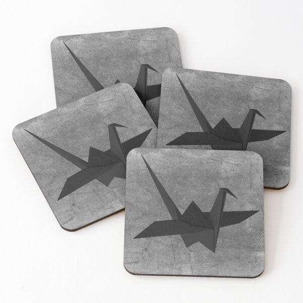 Item preview, Black Folded Paper Crane Origami Bird Sculpture designed and sold by Ghoul Enterprises.