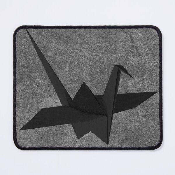 Item preview, Black Folded Paper Crane Origami Bird Sculpture designed and sold by Ghoul Enterprises.