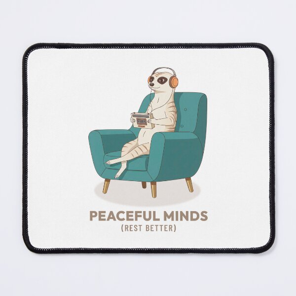 Item preview, Meerkat Listening to Music Vintage Aesthetic designed and sold by COZY VINTAGE animal.