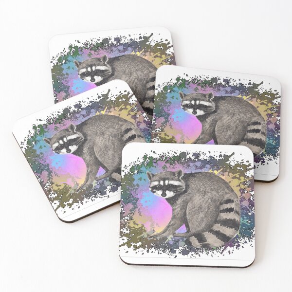 Item preview, racoon watercolor background   designed and sold by MaikSankts.