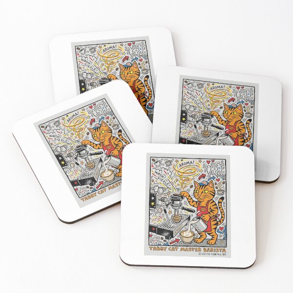 Item preview, Tabby Cat Master Barista Latte Art designed and sold by PictoVibe.