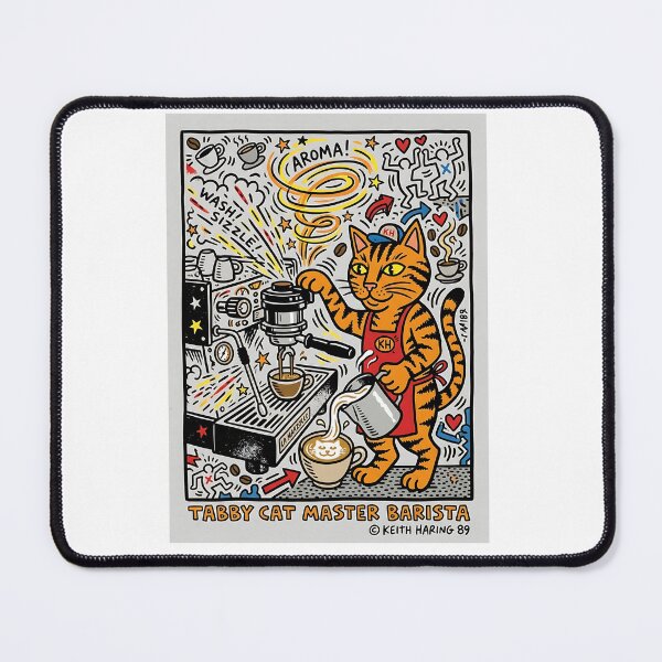 Item preview, Tabby Cat Master Barista Latte Art designed and sold by PictoVibe.