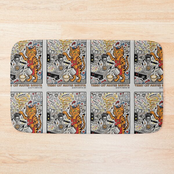 Item preview, Tabby Cat Master Barista Latte Art designed and sold by PictoVibe.
