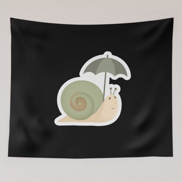 Item preview, Whimsical Sad Snail Umbrella Cottagecore Design designed and sold by CalmDownZone ⭐️⭐️⭐️⭐️⭐️.