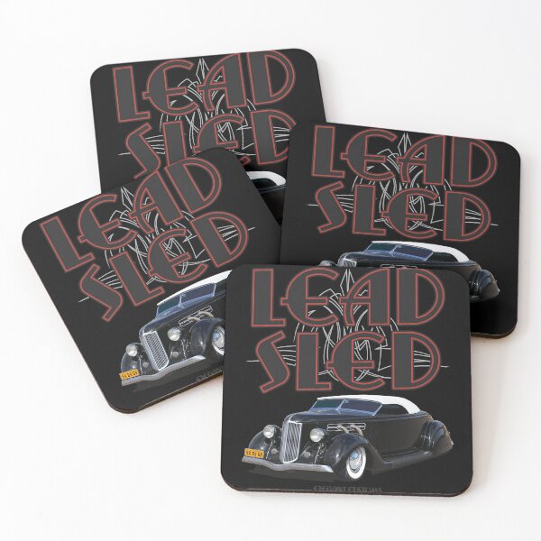 Item preview, 1936 Lead Sled with text - Lowrider, Kustom, Hot Rod, Muscle Car designed and sold by Elegant Customs.