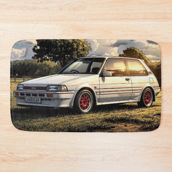 Item preview, Toyota Corolla AE82 FX16 Retro JDM Comic Art designed and sold by Racing Art Store.