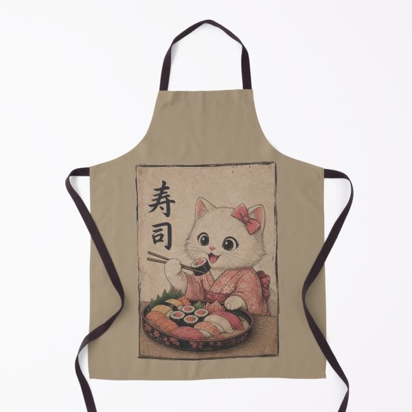 Item preview, Sushi cat lovers Cute Japanese Food Art with Kimono designed and sold by Bloomie_Studio .