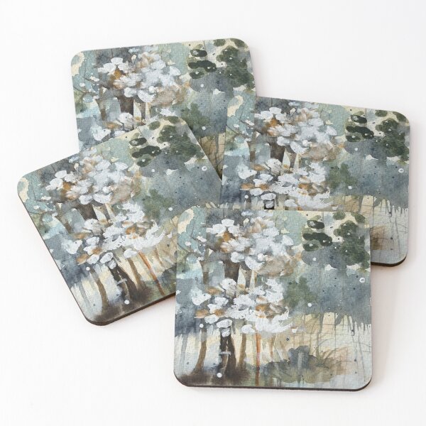 Item preview, Abstract Watercolor Forest in Muted Subtle Shades designed and sold by LakeArtWorks.