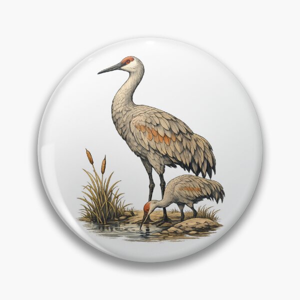 Item preview, Canadian crane in wetlands designed and sold by Daily Quirk.