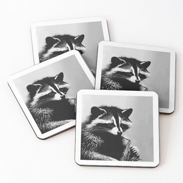 Item preview, Vintage Animal Art Racoon Playing Saxophone  Animal Art  Vintage Aesthetic  Gift for Jazz Lovers designed and sold by MaikSankts.
