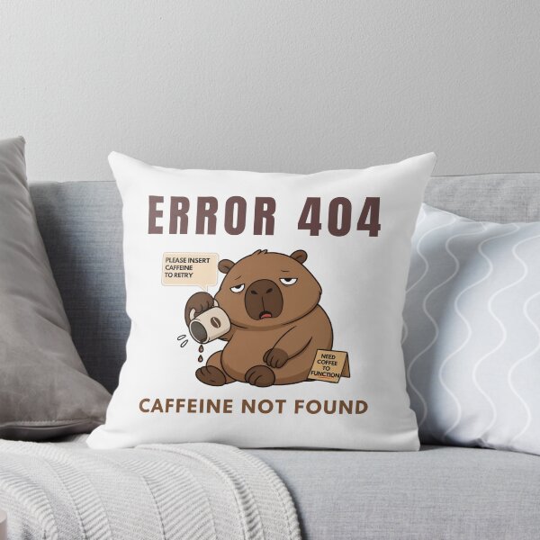 Item preview, Capybara 404 Caffeine Not Found Coffee Humor designed and sold by SimplyDraftShop.