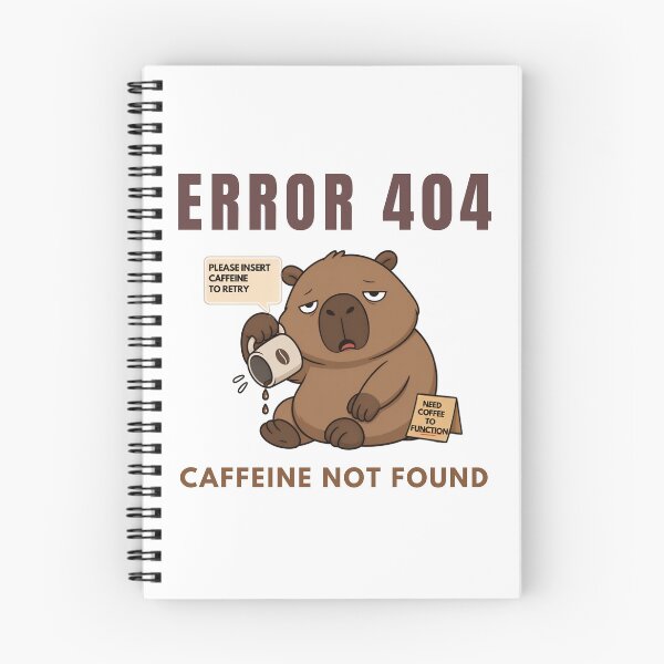 Item preview, Capybara 404 Caffeine Not Found Coffee Humor designed and sold by SimplyDraftShop.