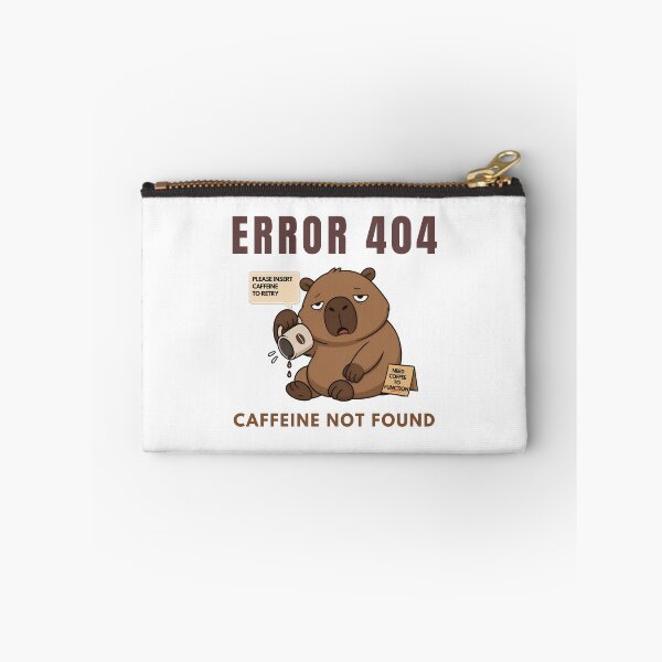 Item preview, Capybara 404 Caffeine Not Found Coffee Humor designed and sold by SimplyDraftShop.