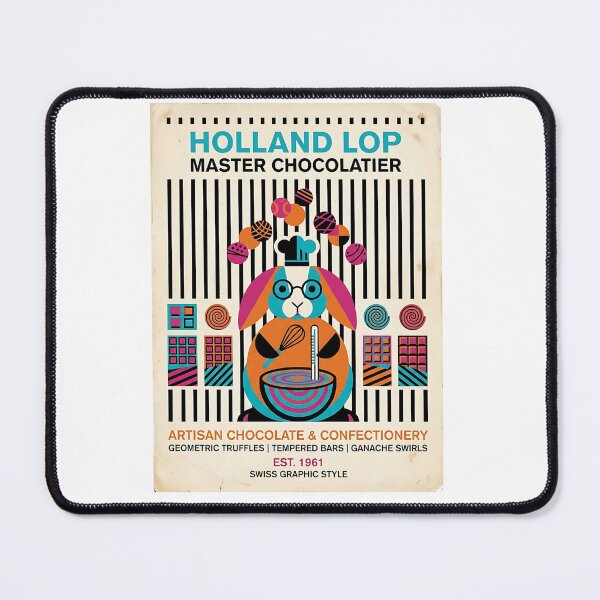 Item preview, Holland Lop Rabbit Master Chocolatier designed and sold by PictoVibe.